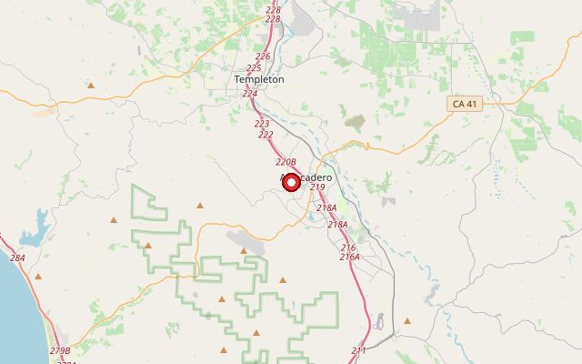 Map of service area in San Luis Obispo County