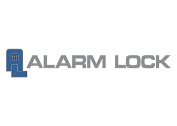 Alarm Lock brand logo with keypad icon