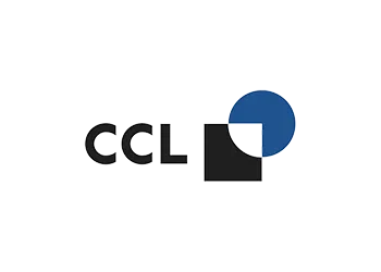 CCL company logo with geometric shapes.